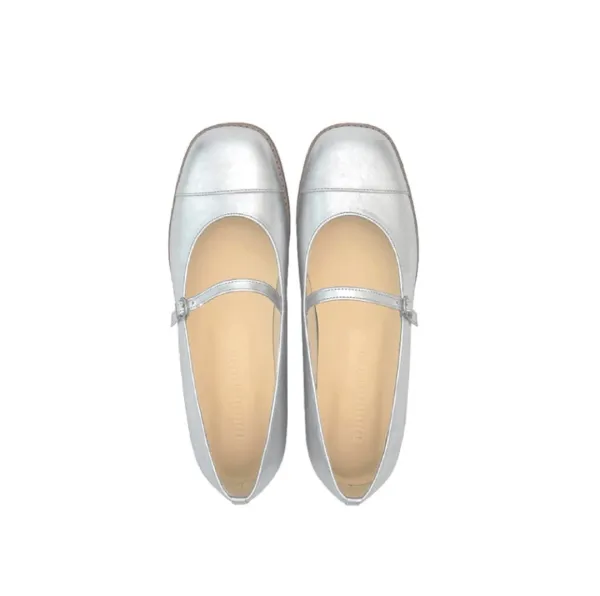 bow shoes - silver
