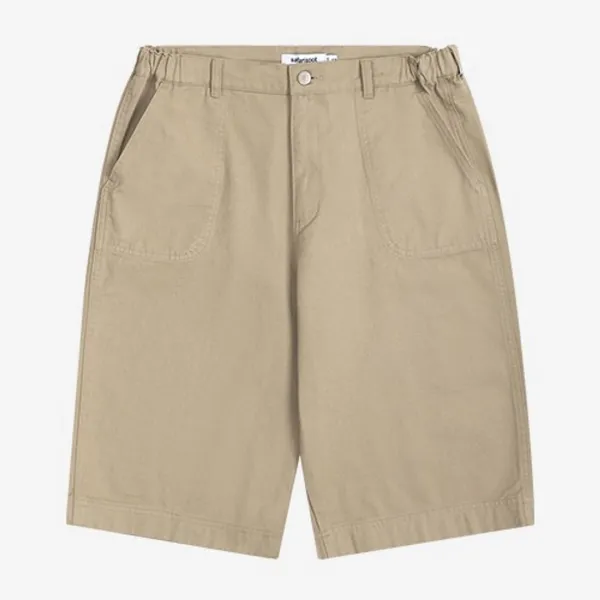 REGULAR WIDE WORK HALF PANTS (BEIGE)