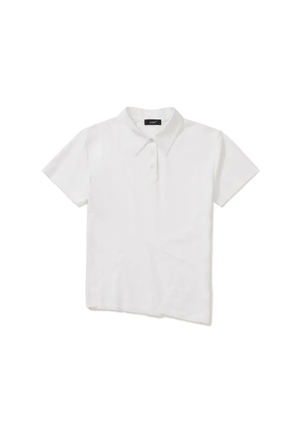 OPEN COLLAR TOP (WHITE)