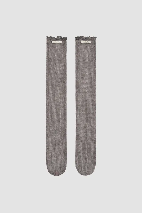 METALLIC KNEE SOCKS_SILVER