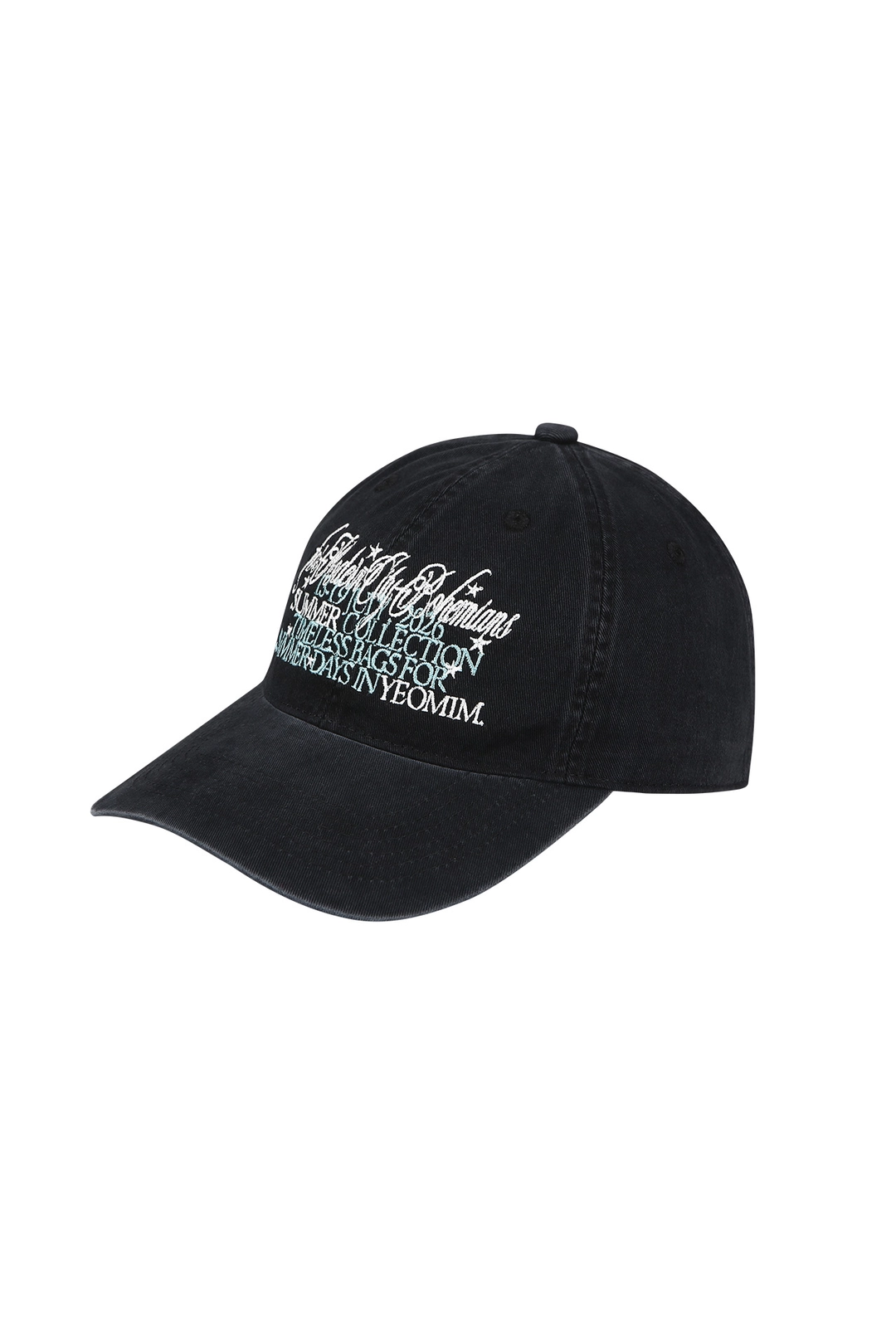여밈 [exclusive] letter ball cap (black) 상품 이미지 2