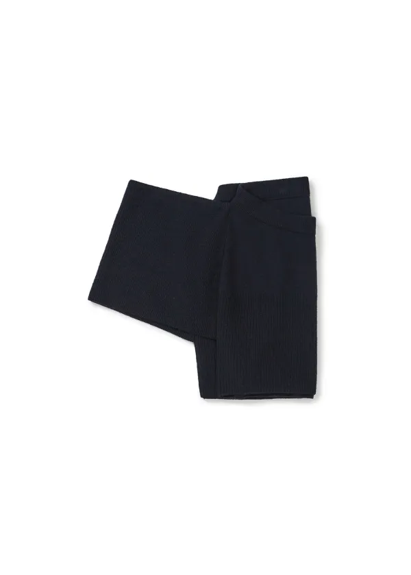 DOUBLE LAYER KNIT SKIRT (NAVY)