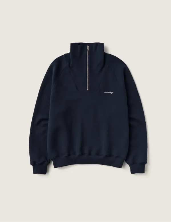 Delma Half Zip-up Sweatshirt (Navy)