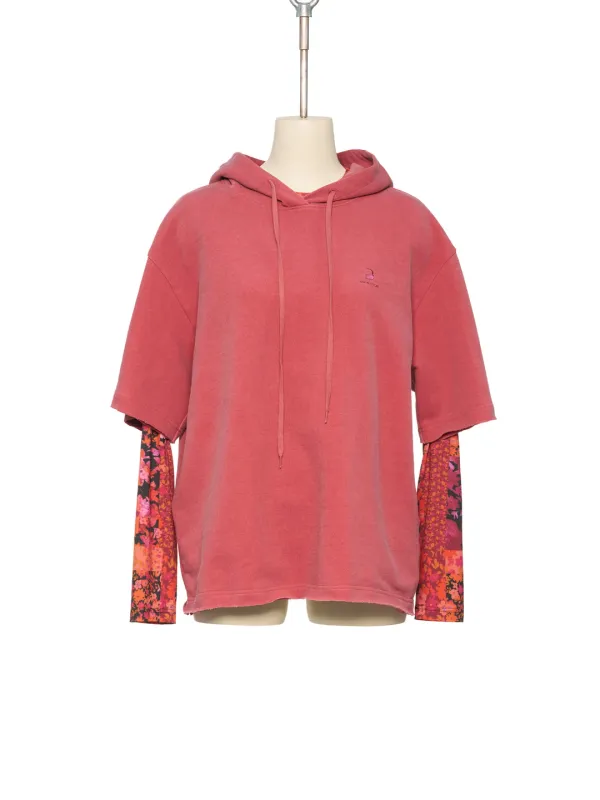FW26 RED LAYERED SLEEVE HOODIE