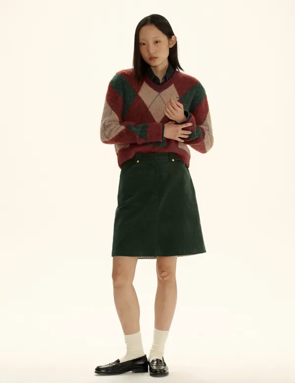 Jenner Goldish Skirt (Deep Green)