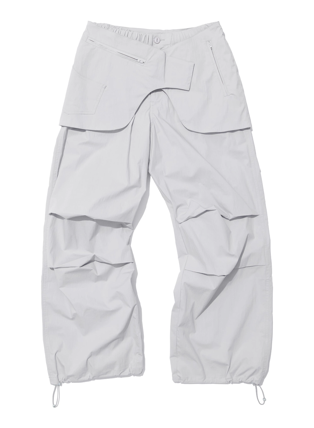 파르티멘토 [WOMEN] BELTED LAYERED PARACHUTE PANTS_LIGHT GREY 상품 이미지 1