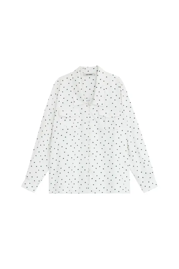 POCKET BUTTON DOT SHIRTS [IVORY]