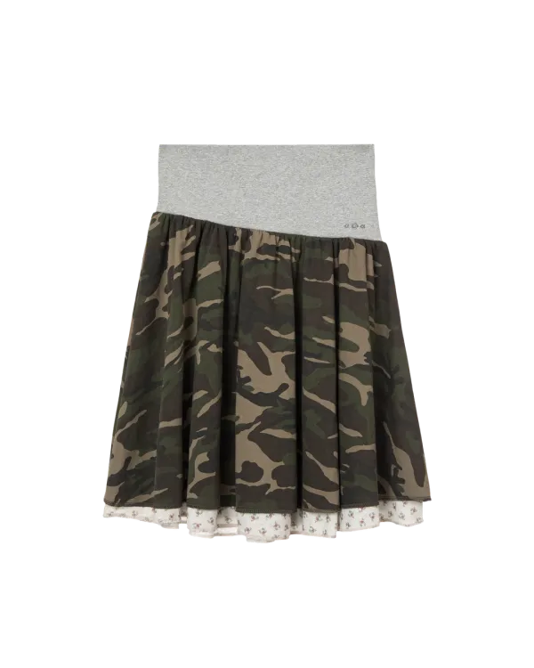 LAYERED SKIRT [CAMO]