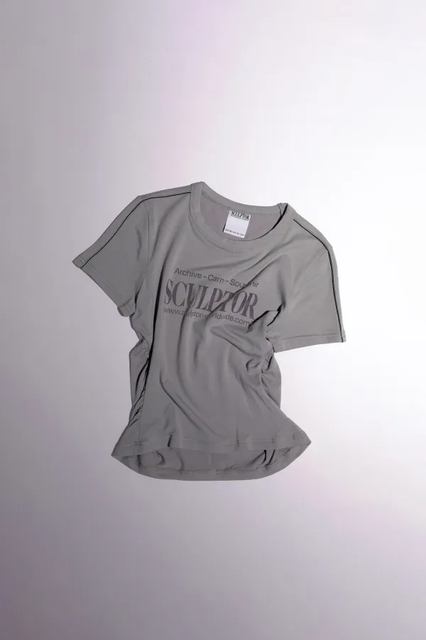 Sports Lettering Tee Gray