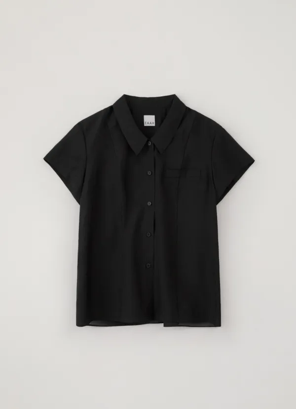 Sheer Line Shirt (Black)