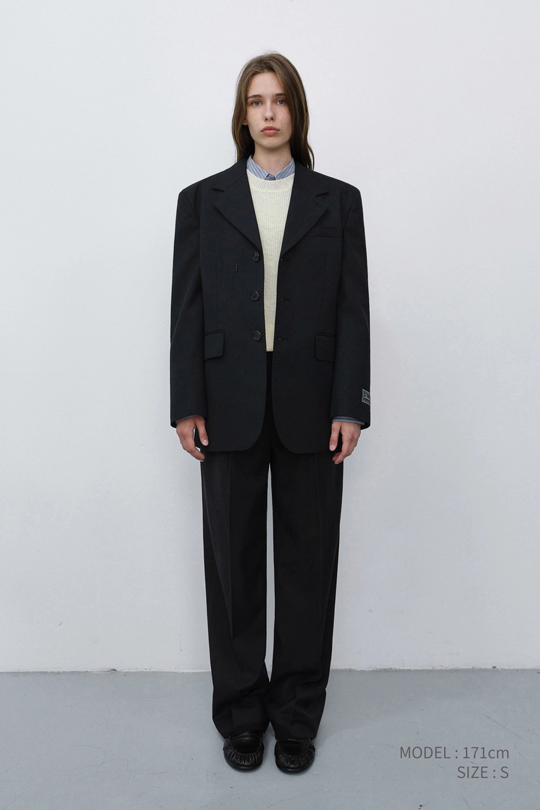 던스트 UNISEX REFINED MASCULINE WOOL BLAZER BLACK_UDJA6C105BK 상품 이미지 2