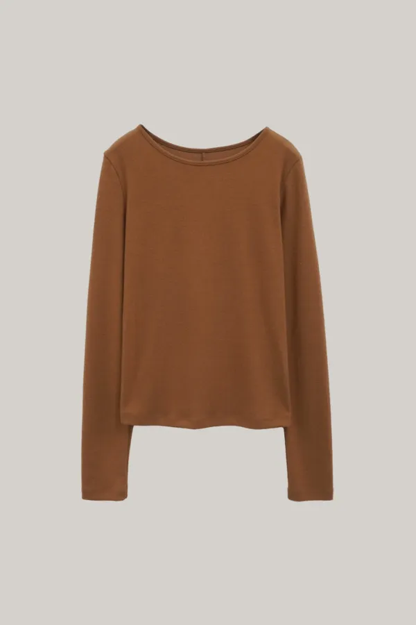 Coloured Crewneck T-shirt (persimmon)