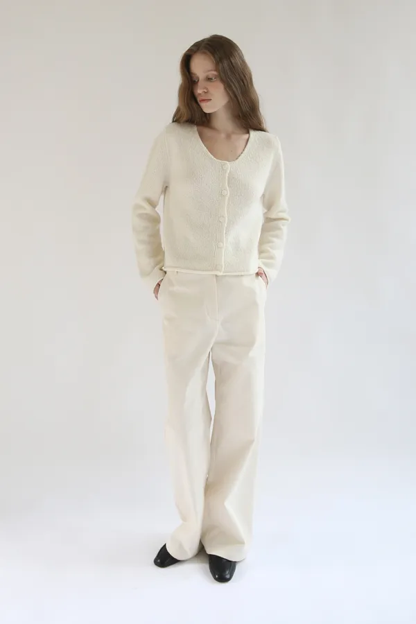 [6th] Cloud Boucle Cardigan (ivory)