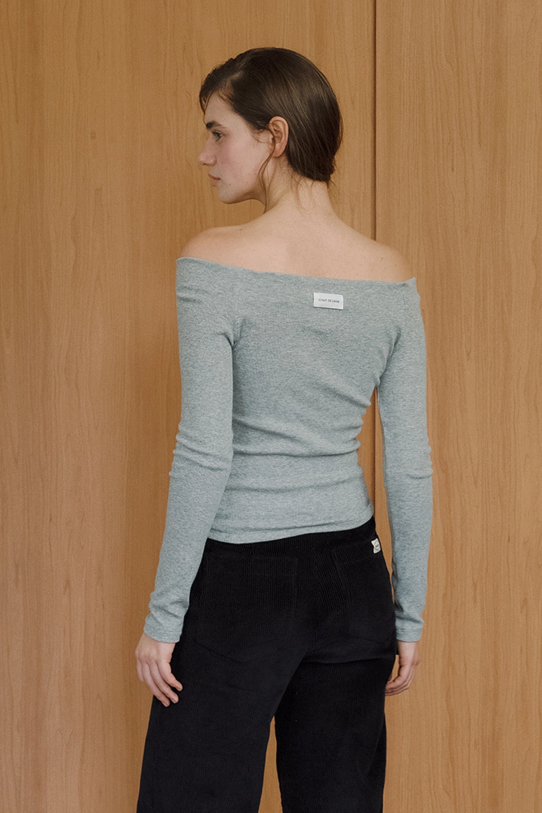 샤드라마 TENDER LAYERED OFF SHOULDER T [MELANGE GRAY] 상품 이미지 2