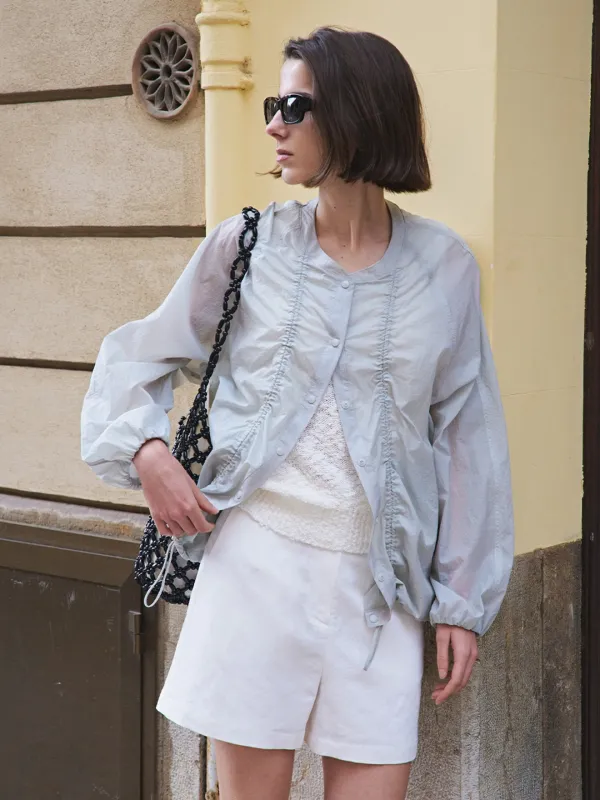 Shirred Drawstring Jacket SW6MM705_2color