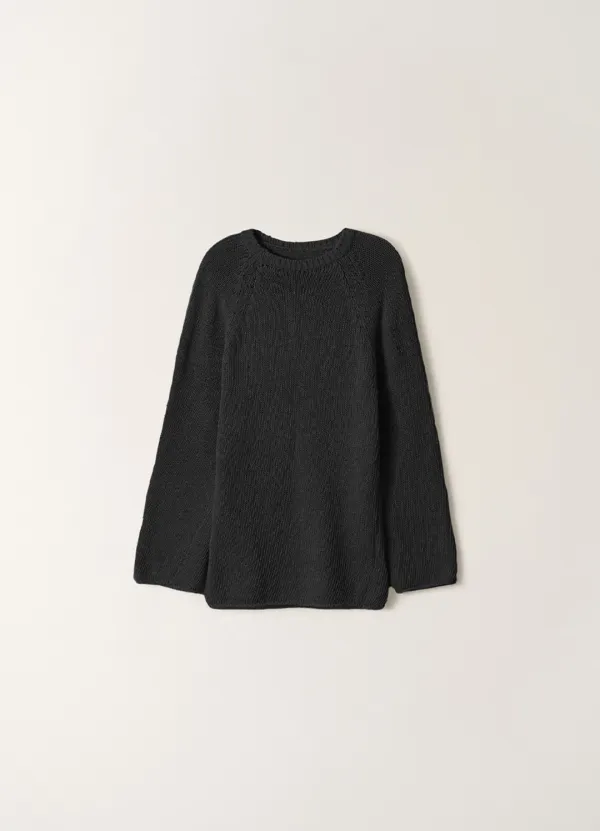 Paper loose fit pullover (Black)