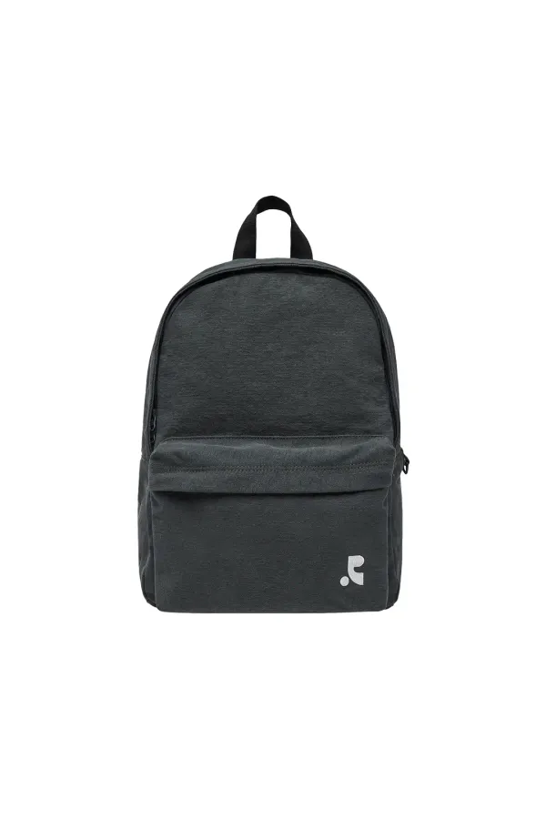 WASHED COTTON BACKPACK - CHARCOAL