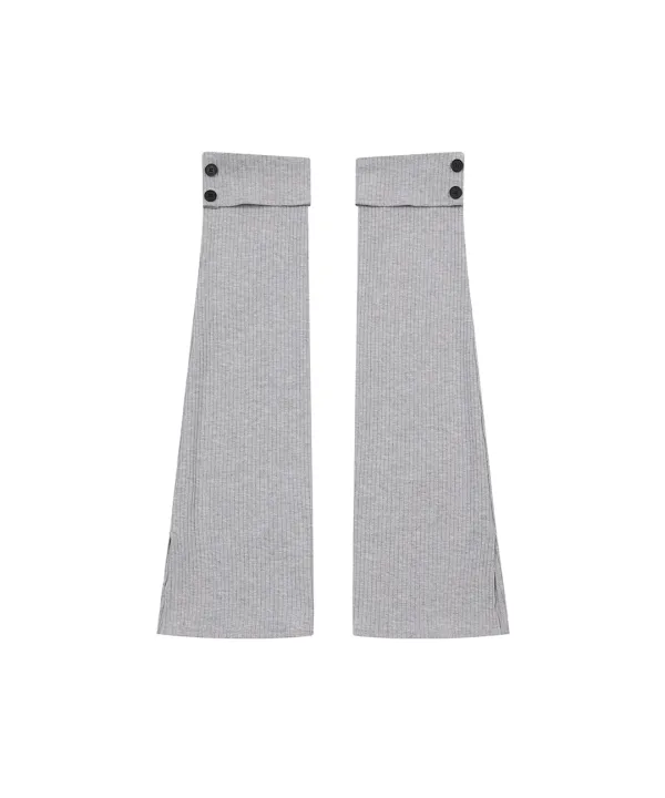 [레이 PICK] Button slit leg warmer GREY