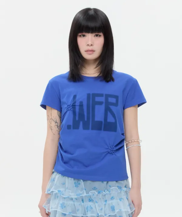 [4차] Web Ruched Top [Blue]