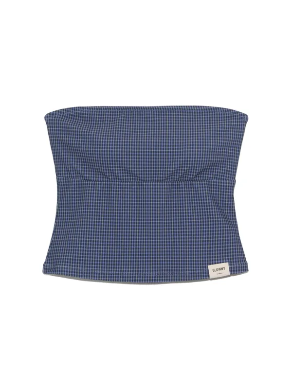 G GINGHAM BANDEAU (BLUE)
