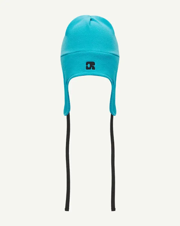 CR EMBLEM FLEECE EARFLAP_BLUE GREEN