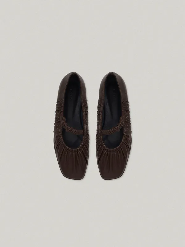 Fein Flat Shoes - marron파인 플랫 슈즈