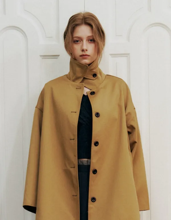 Modern Half Trench Jacket (Beige)