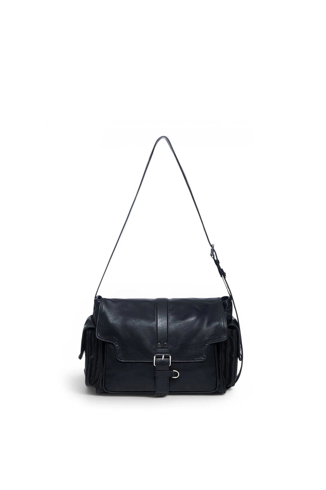 마뗑킴 DUAL POCKET MESSENGER BAG IN BLACK 상품 이미지 1