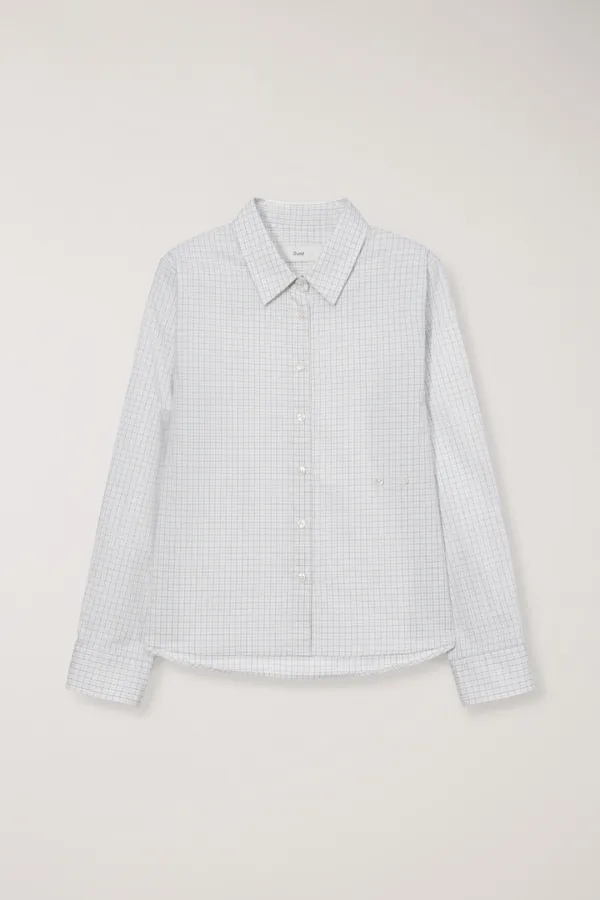 2-WAY ESSENTIAL CHECKED SHIRT SOFT BLUE CHECK_UDSH6A203B1