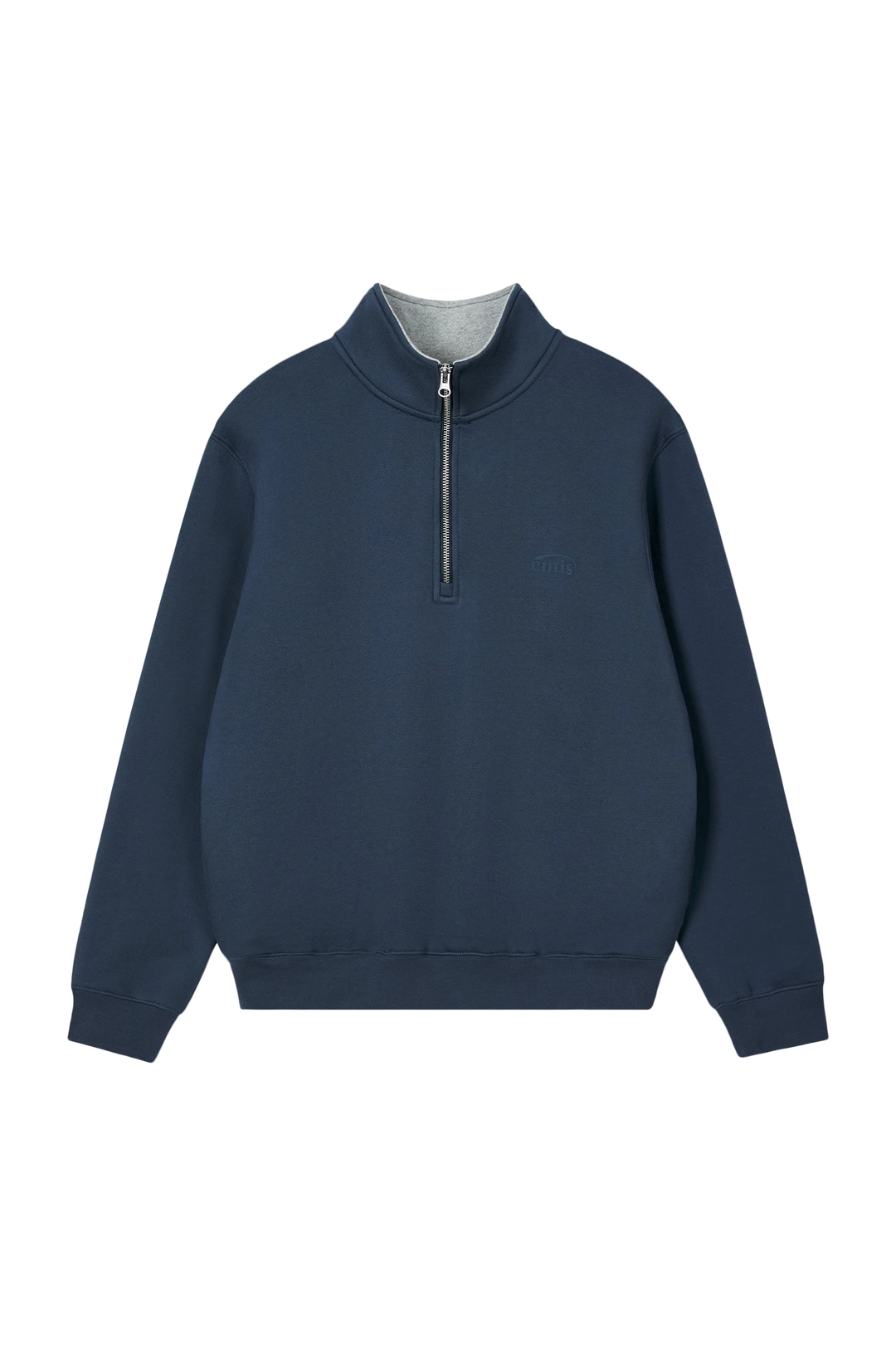 이미스 MONO LOGO HALF-ZIP SWEATSHIRT-NAVY 상품 이미지 1