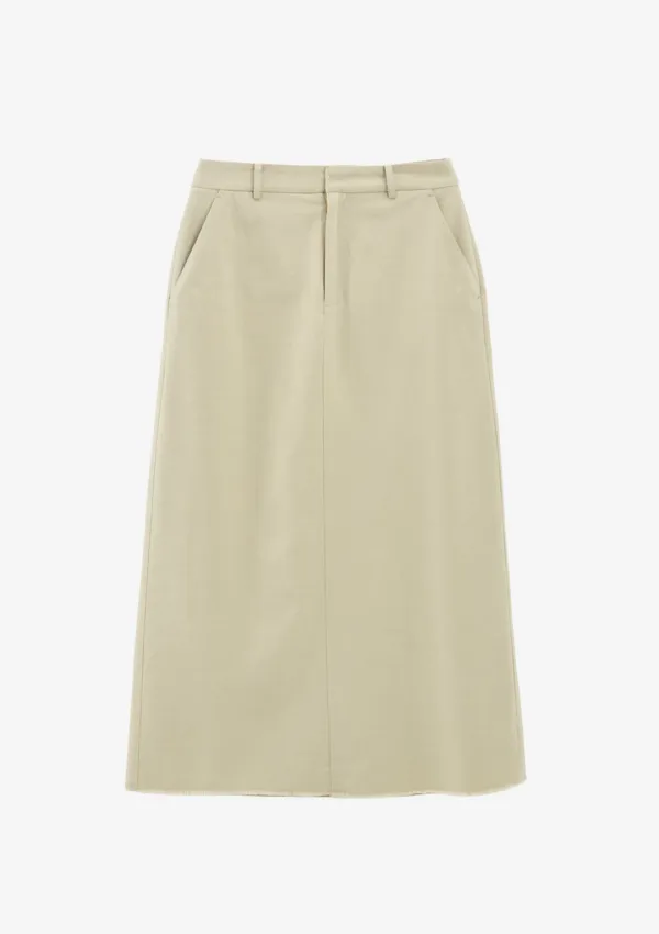 H-line long skirt Beige