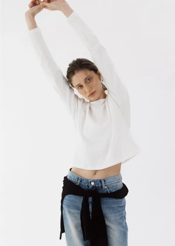 Dany crop t-shirt (Ivory)