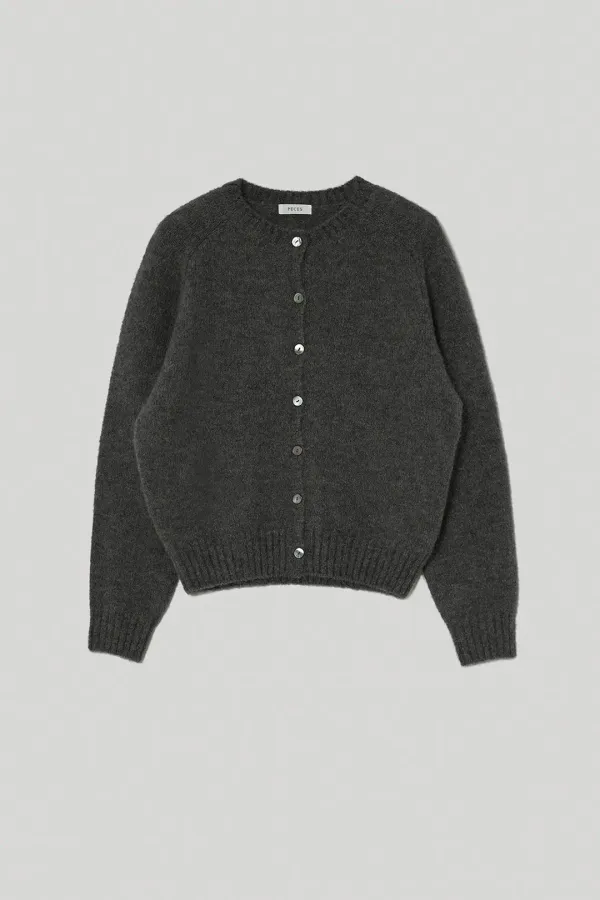 Alpaca cardigan (D/gray)