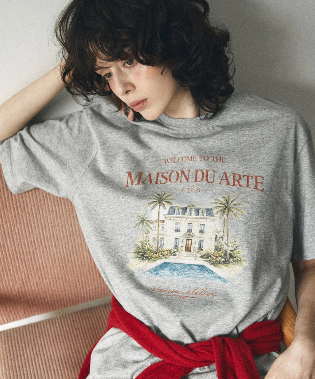 반원 아뜰리에 A3577 MAISON DU ARTE 티셔츠_Melange gray 상품 이미지 2