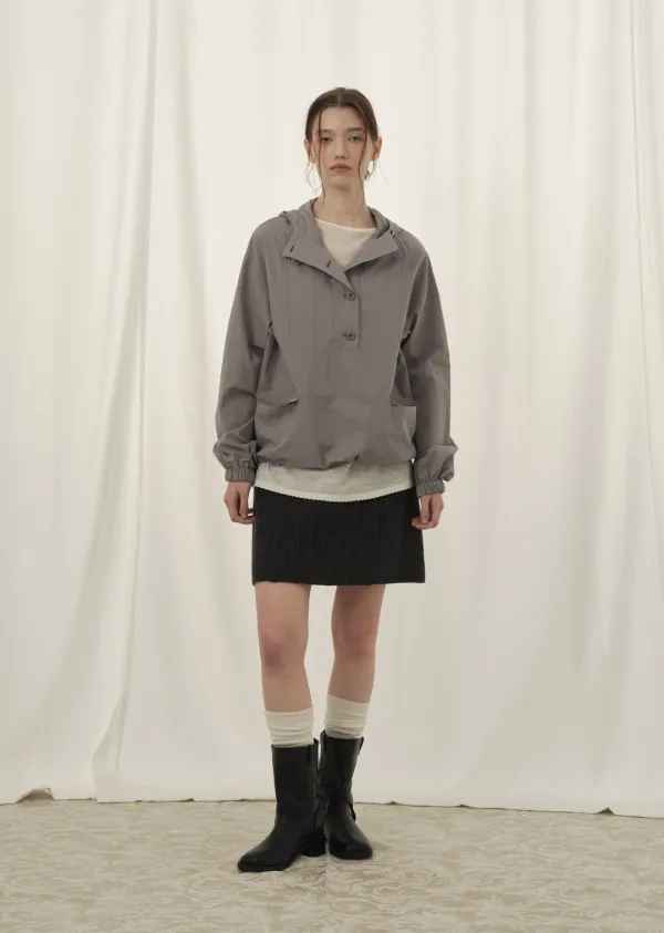 CASUAL HOODIE ANORAK (ash gray)