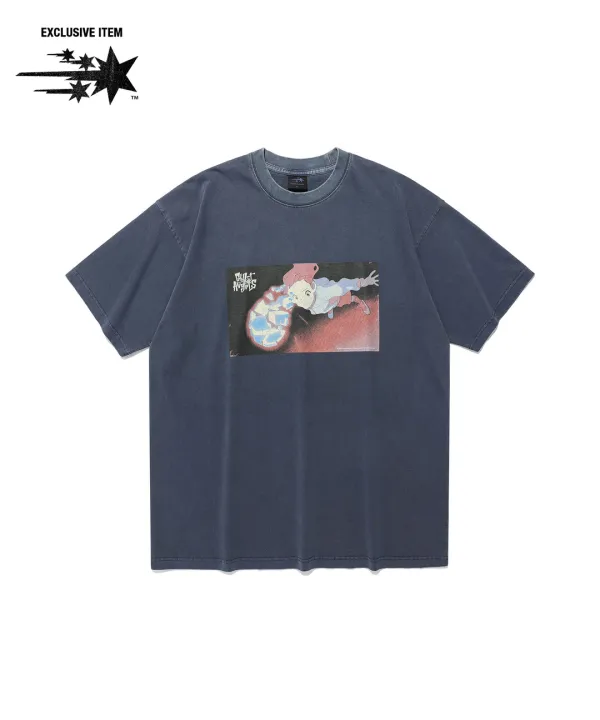 ghost angels scene pigment big big tee[navy]
