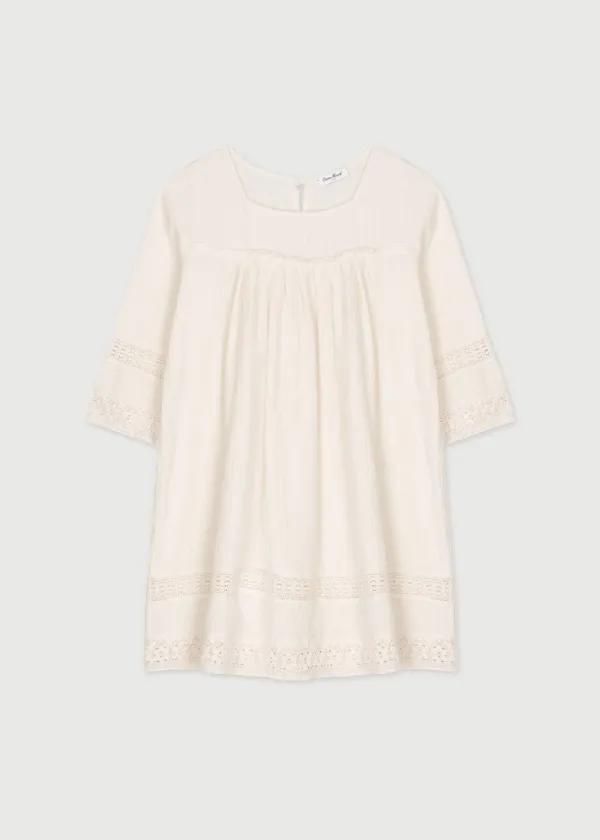 [2ND] NATURAL LACE TUNIC BLOUSE - CREAM
