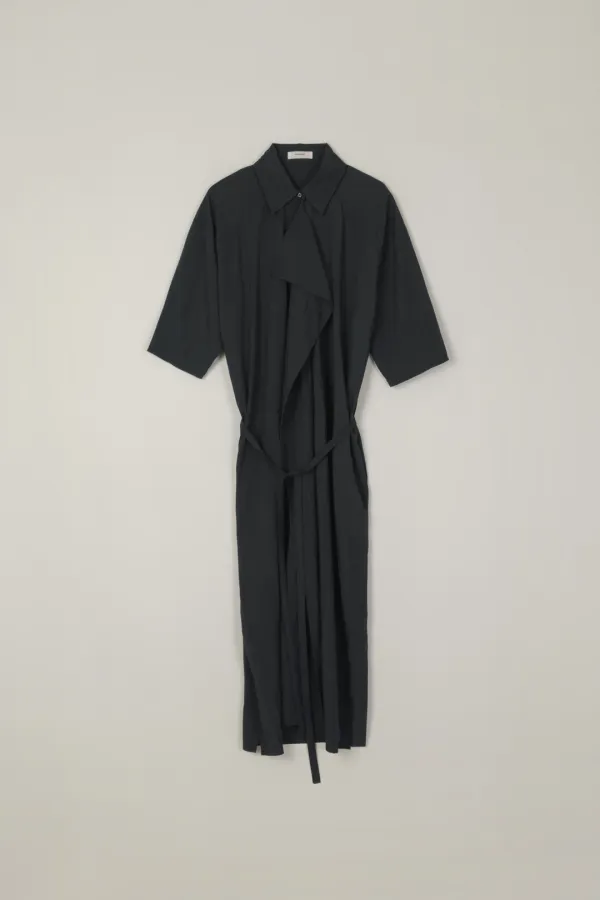 DARME STRAP LONG DRESS_CHARCOAL