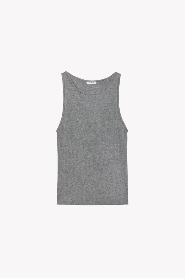 Zene Rib Silk Sleeveless (Gray)