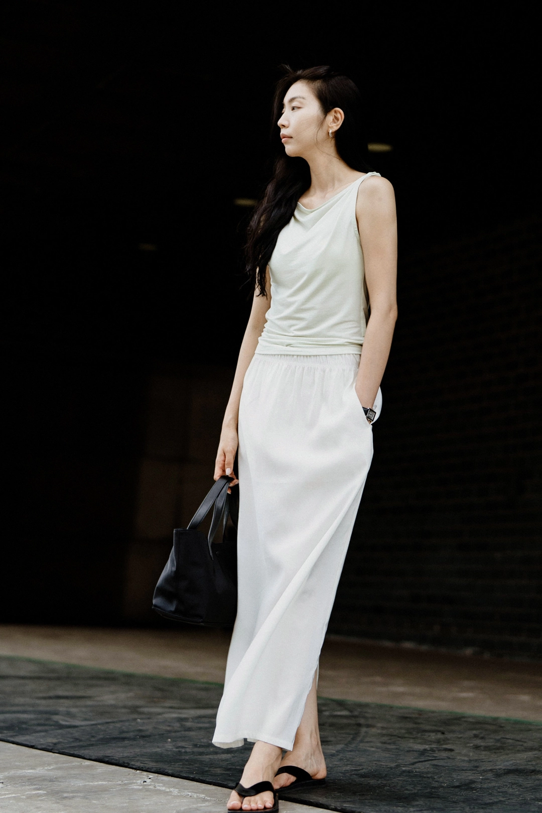 스앨더 22242_Silky maxi skirt [ New Season / 10% DC ] 20일 PM 5 마감 TW 상품 이미지 1