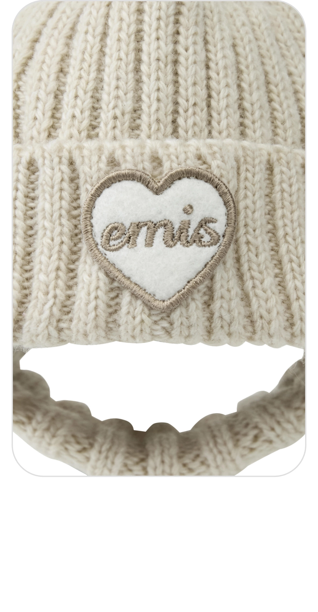 이미스 (PET) HEART WAPPEN BEANIE-BEIGE 상품 이미지 3