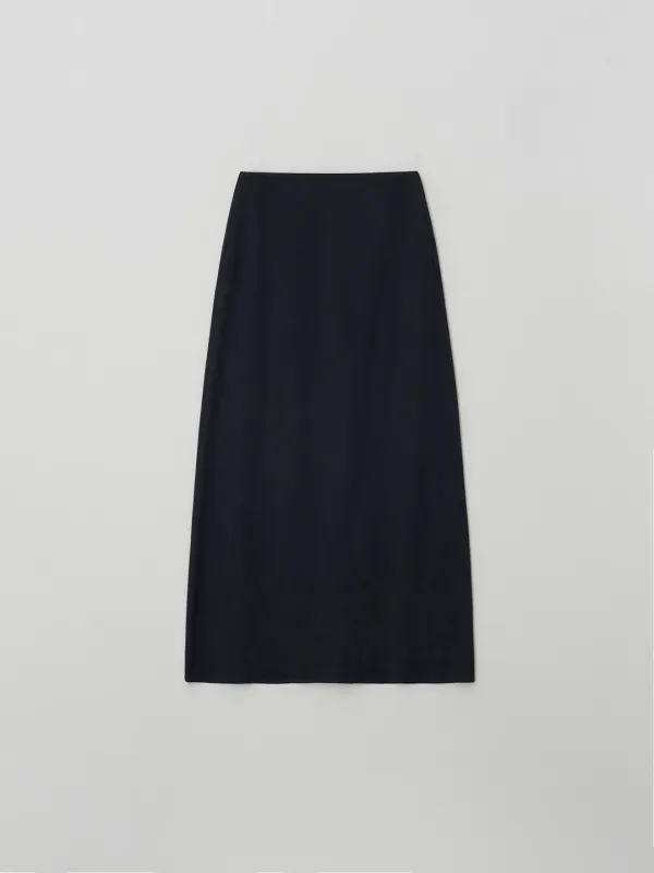 twill maxi skirt (navy)