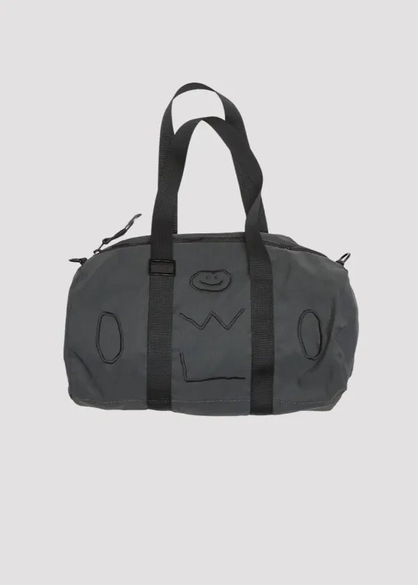 NYLON DUFFLE BAG BIG WE LOVE CHARCOAL