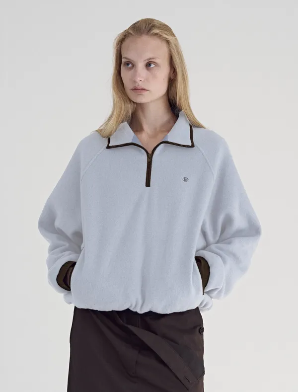 FLEECE HALF ZIP-UP [SKY]