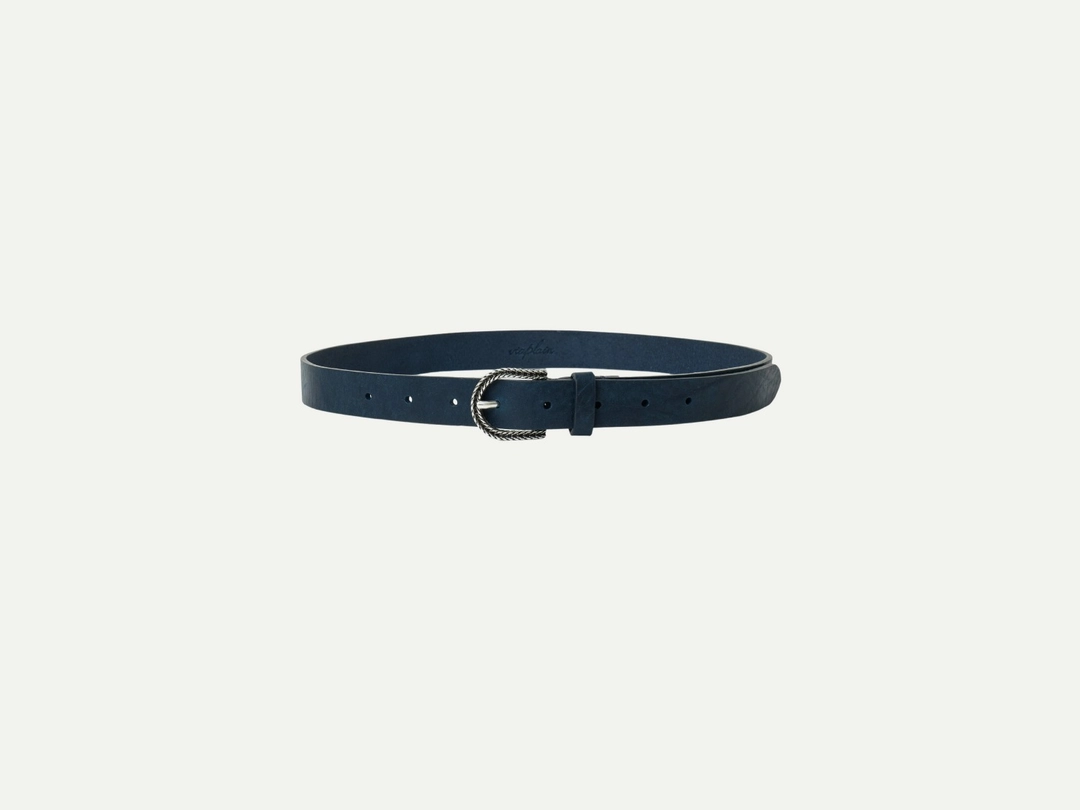 비아플레인 Via Leather belt (Navy) - viaplain 상품 이미지 1