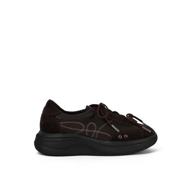 NOA TIE PLATFORM SNEAKERS / DARK BROWN