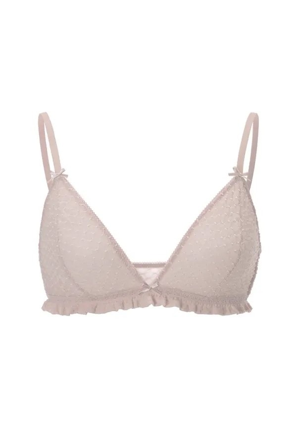 Puffy lace bralette