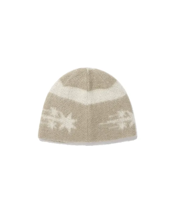 stripe 3star logo mohair beanie[beige]