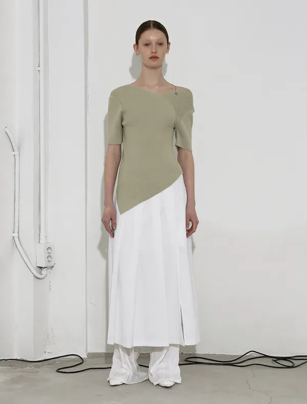 DETACHABLE CHAIN KNIT [OLIVE]