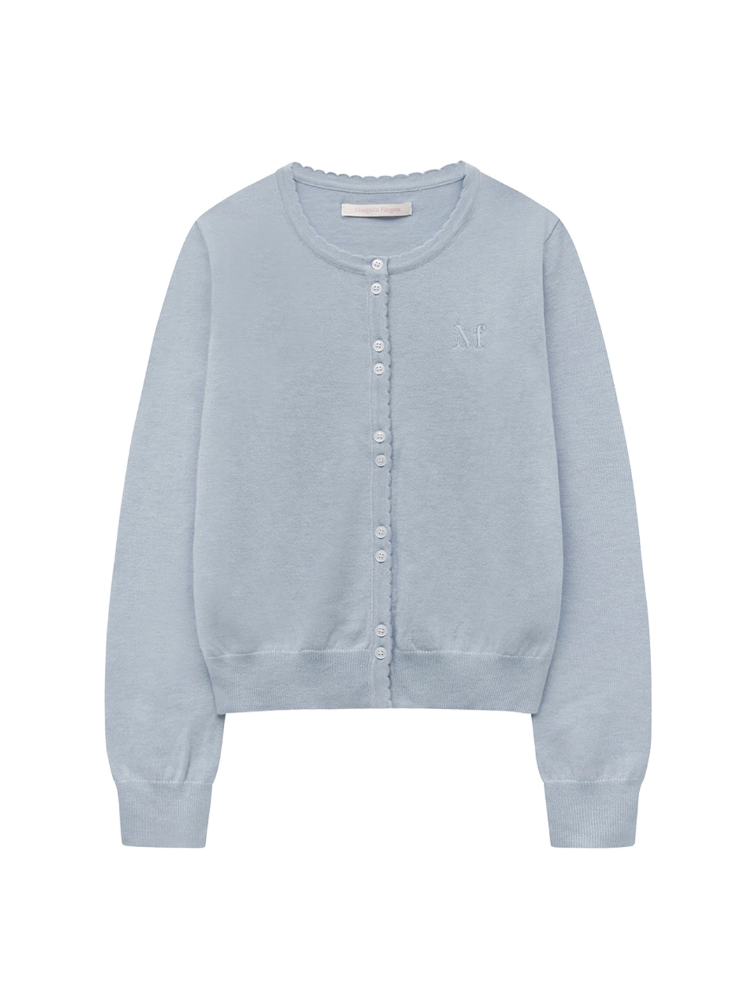 마가린핑거스 LOGO SCALLOP CARDIGAN (LIGHT BLUE) 상품 이미지 3